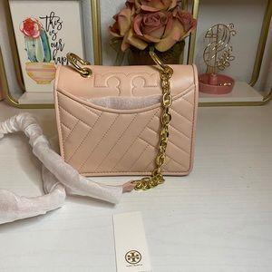 Tory burch mini shoulder bag dark pink quartz